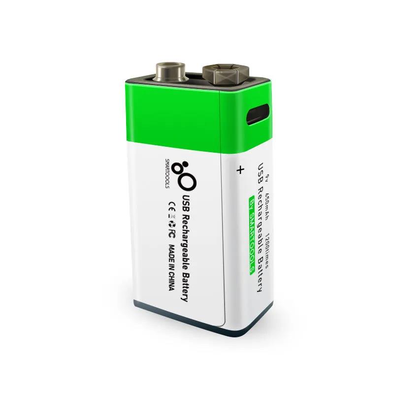 9V充电电池USB锂电池9号九伏万用表烟雾报警器方形方块6f22万能表